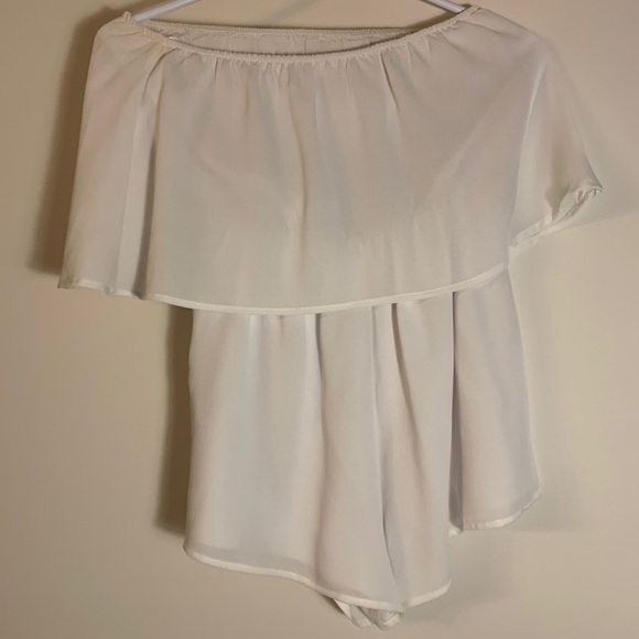 White Strapless Romper - Picture 3 of 3